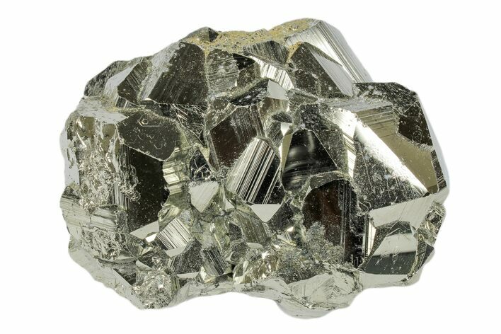 Shiny Pyrite Crystal Cluster - Peru #173269